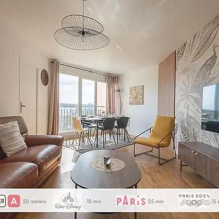 Apartmán Confort & Spacieux Family Travel Pour 6 - 10' To Disneyland Paris 25' To Paris - In Front Of Train Station Rer A